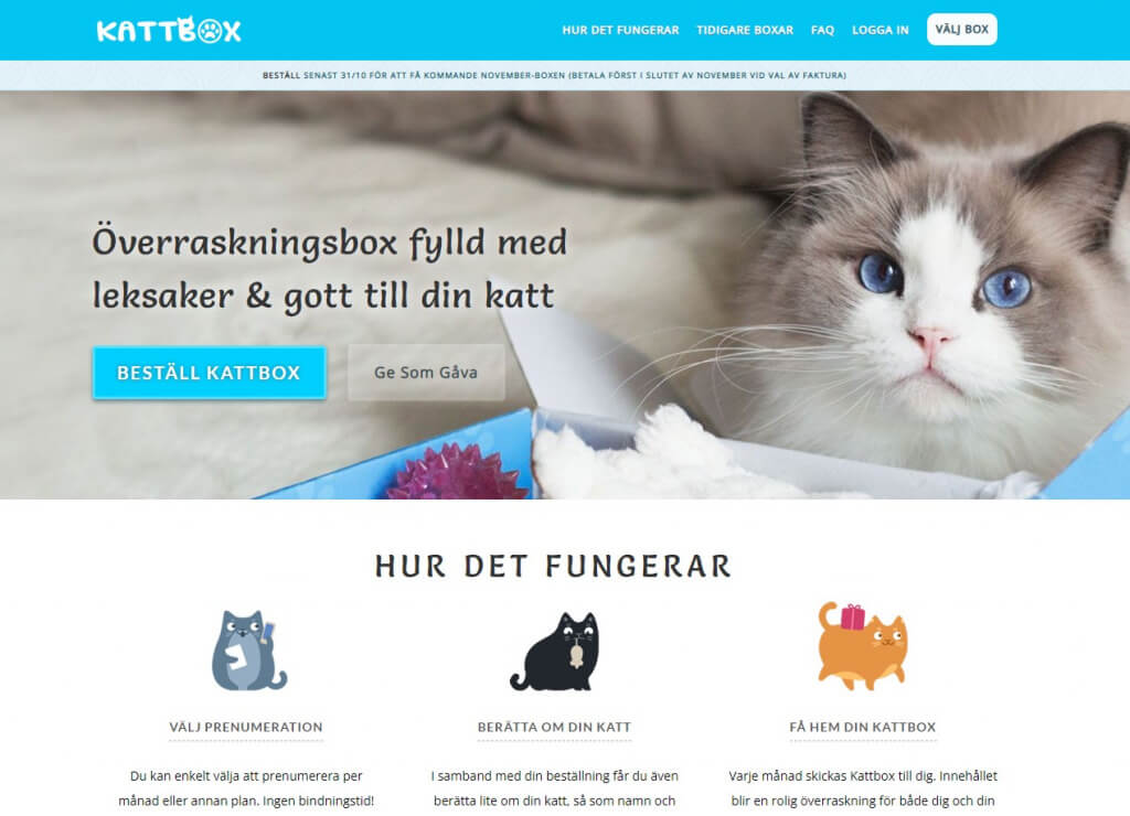 Kattbox | WordPress-utveckling med WooCommerce och WooCommerce Sunscriptions