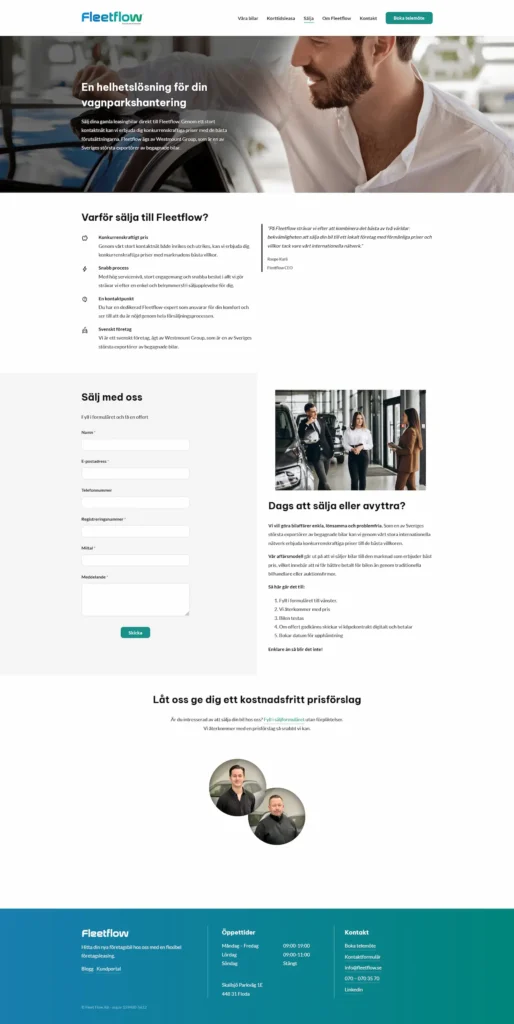 Sälja med Fleetflow