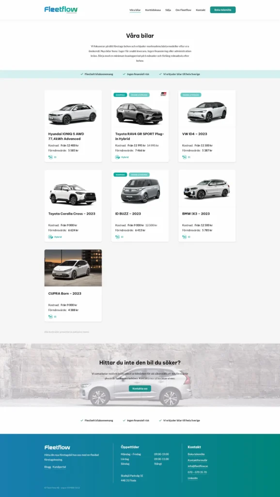 Fleetflow Våra bilar