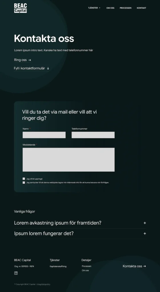 BEAC Capital Kontakt