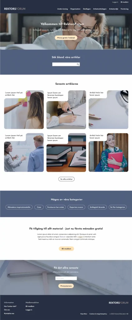Rektorsforum - Startsida