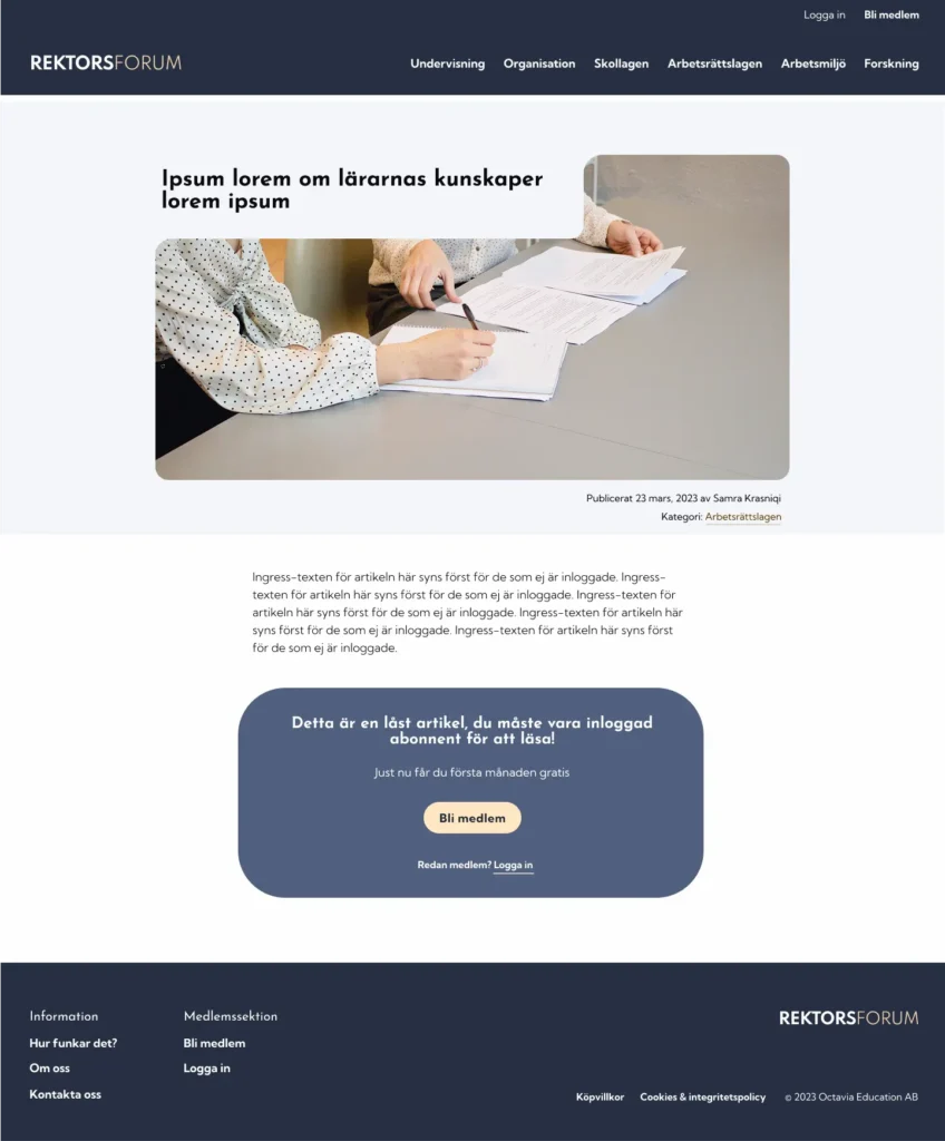 Rektorsforum - Artikel (ej inloggad)
