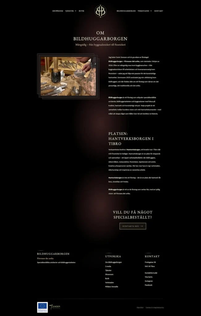 Bildhuggarborgen - Informationssida