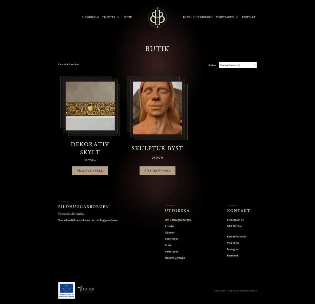 Bildhuggarborgen - Butik (woocommerce)